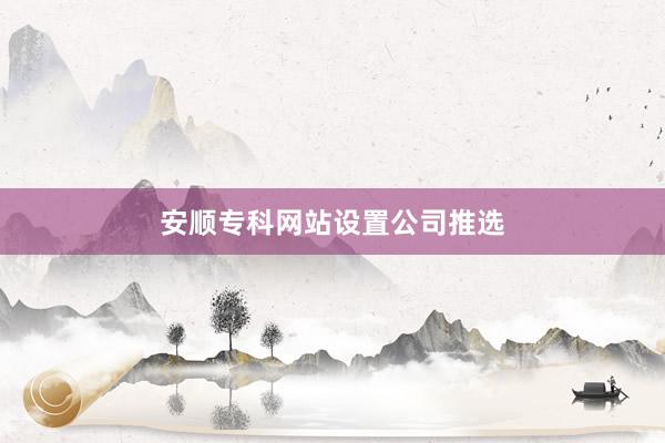 安顺专科网站设置公司推选